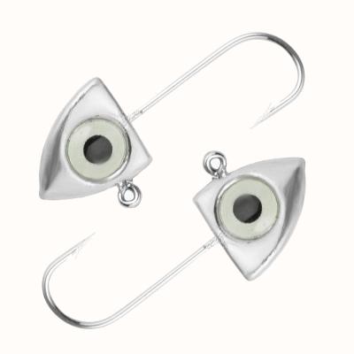 China Wholesale 2g 3g 4g 6g Luminous Eyes Build Main Weighted Rock Fishhooks Bending for sale