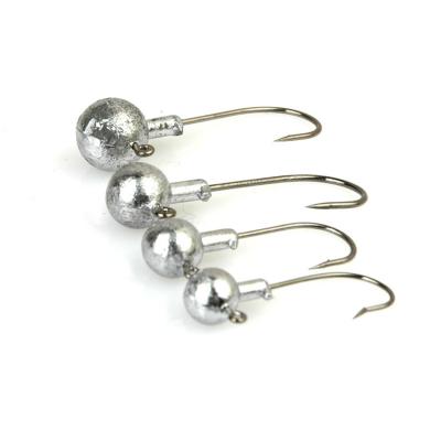 China 3.5g 7g 10g Volume Fishing Unpainted Round Head Lead Builds Bent Hooks for sale