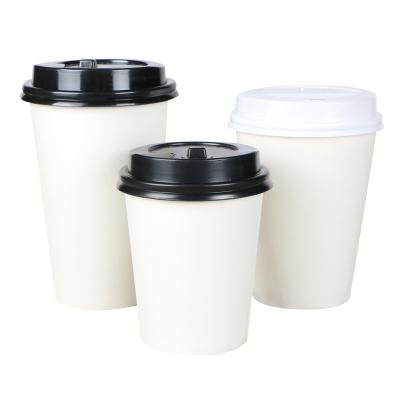 China Disposable Coffee Cup PLA Paper Container Disposable Biodegradable Wallpaper Double Cups for sale