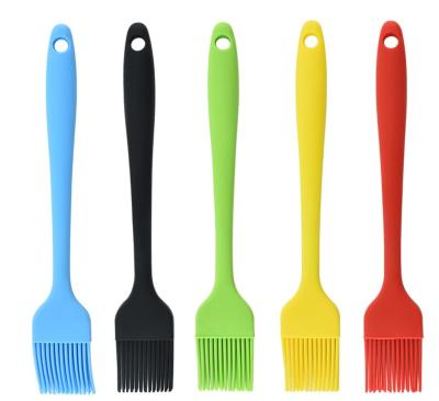 China Stocked Baking Brush Silicone Heat Resistant Kitchen Pastry Cooking Brush for Baking Grilling Oils Sauces, Sturdy Steel Core for sale