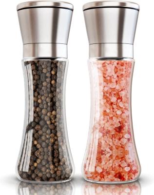 China Sustainable Gorgeous Salt and Pepper Grinder Set - Refillable Stainless Steel Shakers with Adjustable Coarse Mills - Enjoy Your Favorite Spi for sale