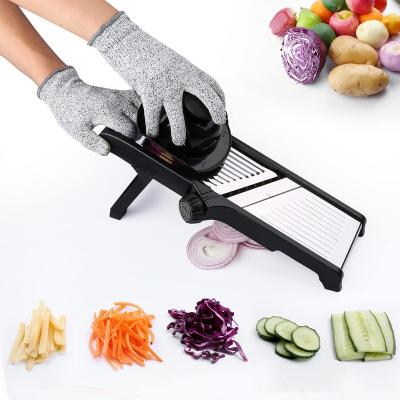 China Vegetable Mandoline Slicer for Kitchen, Adjustable Stainless Steel Food Vegetable Potato Onion Slicer French Fry Cutter, Slicer Julienne w for sale