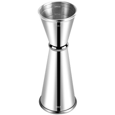 China Disposable Cocktail Jigger for Bartending Double Cocktail Jigger Japanese Premium 304 Stainless Steel Jigger 2 OZ 1 OZ with Measurements for sale