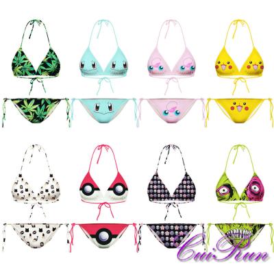 China Factory Direct Sale Brazilian Bikini 3D Printing Anti-UV Swimwear for sale