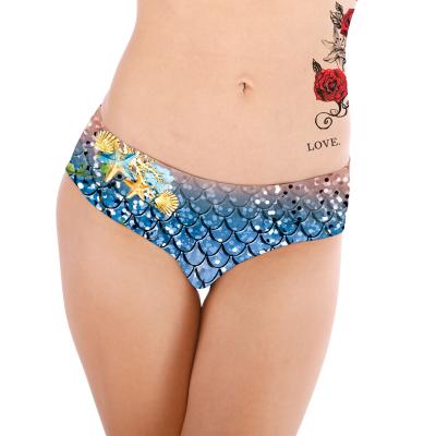 China Antibacterial Girl Custom Design Brief Plus Size Drop Shipping B153-021 for sale