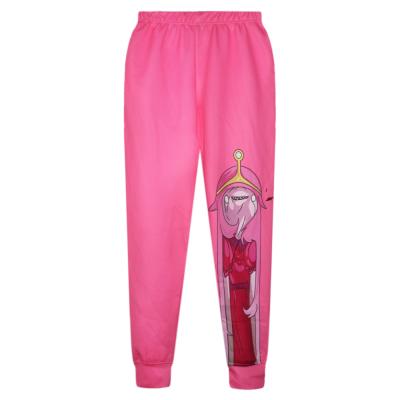 China Anti-pilling hot sale plus size women sweatpants 3D print pink cartoon trousers N18-15 for sale