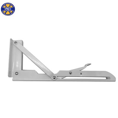 China Hotel and Home Powder Coated White Color Folding K Form Shelf Support Wall Brackets for sale