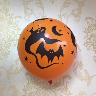 China Disposable Eco-friendly Latex Party Decoration Spirit Festival Ghost And Pumpkin Halloween Balloon Ideas Decor for sale