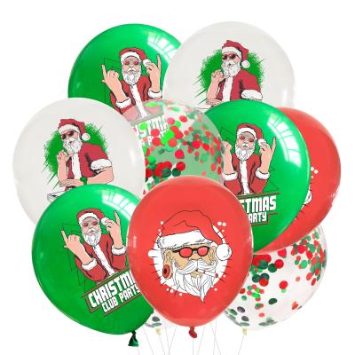 China 2021 Eco-friendly Hip Hop Style 12 Inch Latex Happy New Year Christmas Party Decorations Balloons for sale