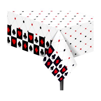 China Disposable Eco-friendly Casino Themed Poker Tablecloth For Arts And Crafts , Poker Patrol Party Supplies For Las Vegas Theme Casino Party for sale