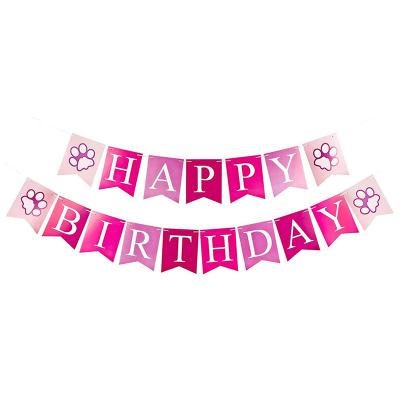 China MF21061603LQ Blue and Pink Happy Birthday Banner MF21061603LQ Decorations for Pets Dogs and Cat Birthday for sale