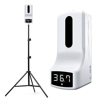 China Hotel Home Bathroom Price Best With Hand Sanitizer Dispenser Hands Free Tripod Fixed Automatic Liquid Thermometer for sale