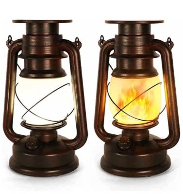 China Traditional Popular Outdoor Hanging Solar Powered Lantern Camping Upgraded Vintage Led Solar Lantern for sale