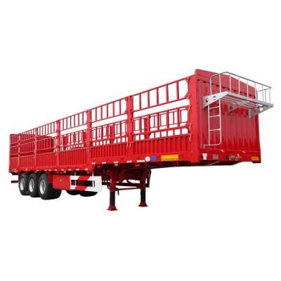 China Direct Selling Tri Axle 40T 500mm Side Wall High Sidewall Detachable Cargo Traielr Trailer Truck Trailer For Sale for sale