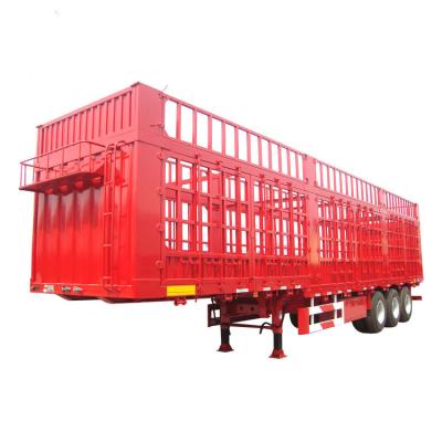 China Brand New Cargo Transport 3 Axles 50 Ton 40 Ton 60 Ft 600mm Barrier Semi Trailer Truck Trailer Customized zu verkaufen