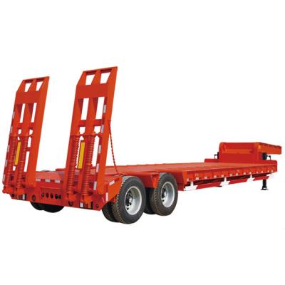 Cina Low Bed Trailer Truck New 3 Axles Gooseneck Semi Trailer Heavy Duty Lowboy Trailers 4 Axle 40 Ton 50t 60t 13m Trailers in vendita