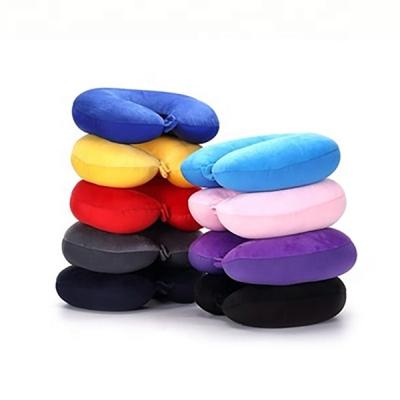 China High Quality Anti-Apnea Aircraft U Shape Foam Particles Travel Neck Pillow for sale