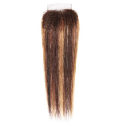 China P Color Straight-4x4 Hair Blocktop Quality Hair Closure Wig Bundles & Soft Thick Soft Thick Shedding Barely Closure Set for sale