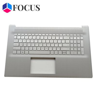 China For HP Envy 17-CN For HP Envy 17-CN Palmrest Uppercase With Silver Backlit Keyboard M50456-001 for sale