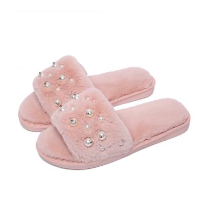 China Fashion Trend Fashion Fluffy Sandals Home Furry Women's Fur Slippers for sale