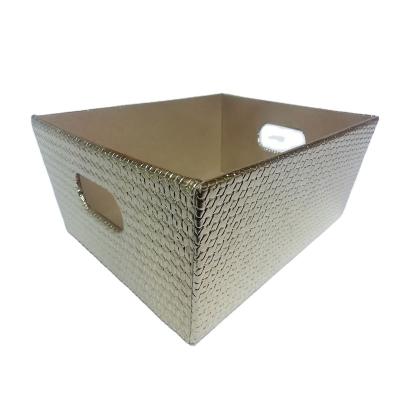 China New Design Viable Universal Office File Box Large Square Document Storage Box With Handles for sale