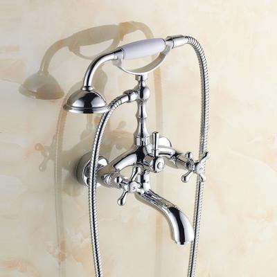 China With Luxury Slide Bar Wall Mount Copper Hidden Old Antique Brass Wall Side Rainfall Bath Rain Shower Set With Modern Bathroom Faucet for sale