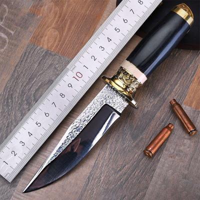 China Field High Outdoor Special Tactical Survival Straight Knife War Hardness Tools Portable Hunting Knife for sale