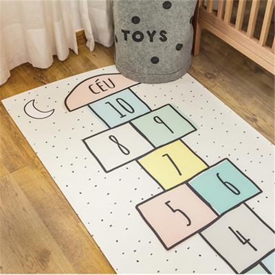 China Kids Playground Grid Rainbow Mat Non-slip Jumping Crawling Mat Indoor Soft Children Play Equipment Digital Hopscotch Mat Play Mat for sale