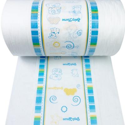 China Quanzhou PE Clothlike Backsheet Printed Film For Baby Diaper Printing Film To Make Baby Diapers for sale