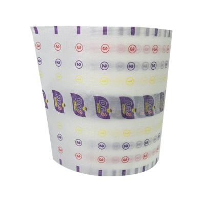 China Embroidered Front Tape For Nonwoven+PP Crochet Refasternig Magic Side Tape For Tanzania Nigeria South Africa Producing Baby Diapers for sale