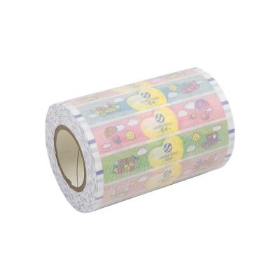 China Jiayue factory price OEM ODM premium printed diaper raw materials printed suede brushed frontal tape for sale