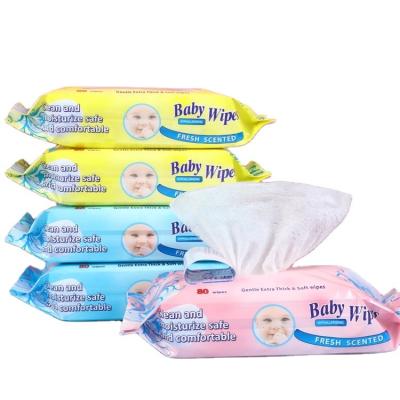 China Package 80Pcs Small Logo Spunlace Wet Wipes China High Quality Free Sample Packaging Manufacturer of SKIN CARE Alone for sale