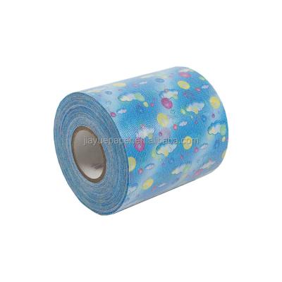 China Jiayue 42gsm OEM ODM printed premium printed knitted frontal tape for diaper for sale