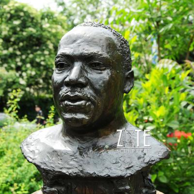 China Europe Garden Decoration Metal Bronze Martin Luther King Bust for sale