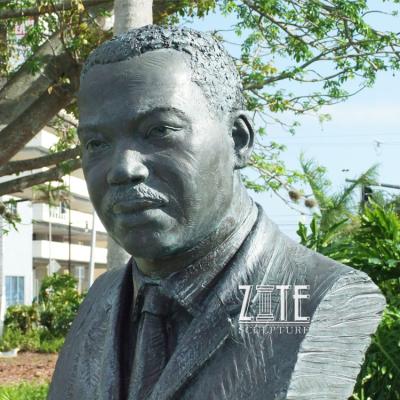 China Custom Outdoor Garden Martin Luther King Bronze Bust Sculpture From Europe for sale