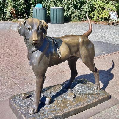 China Europe Fine Workmanship Garden Brass Labrador Dog Decorative Bronze Animal Statues for sale