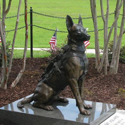 China German Shepherd Dog Bronze Hot Casting Outdoor Decorative Animal Sculpture Statues From Europe for sale