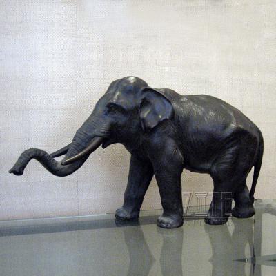 China Europe Statues Antique Brass Animal Miniature Bronze Elephant Indoor Sculpture for sale