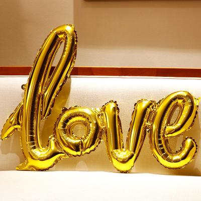 China Foil Customization 40 Inch Conjonined Love Alphabet Linked Letters Foil Mylar Balloons Decoration Foil Balloon for sale