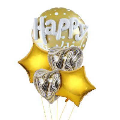 China Party Top Grade Newcomer Assemble Happy Birthday Foil Balloons Confession Round Shape Birthday Party Decoration Suppliers for sale