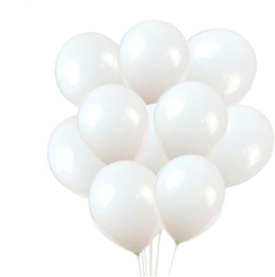 China Top Grade Latex Balloons 100-Pack 12-Inch White Latex Balloons For Baby Shower Happy Birthday Party Decoration for sale