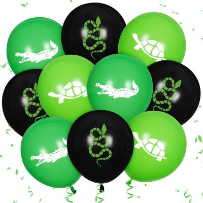 China One Party Category 40 PCS Latex Balloons Top Jungle Safari Animals Lizard Snake Turtle Decorations Alligator Wild Themed Balloons for sale