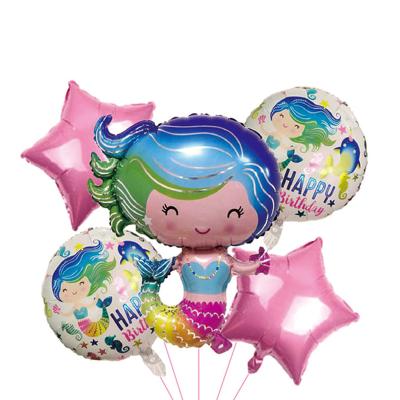 China Foil Top Grade 40 Inch Mermaid Balloon Kit For Birthday Baby Shower Party Happy Birthday Party Balloon For Girls for sale