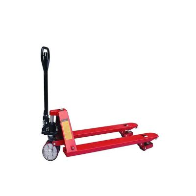 China Durable Manual Hydraulic Truck Pallet Truck Storage Loading And Unloading Extended Manual Forklift Trailer Cattle for sale