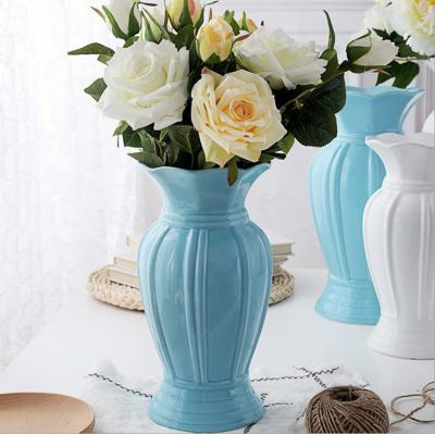 China Simple Glazed Ceramic Flower Vases Morden Nordic Style Colored Ceramic Chandelier Vase For Home Decor for sale