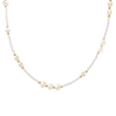 China TRENDY Freshwater Natural Pearl Necklace Design Pearl Necklace Jewelry Girls for sale