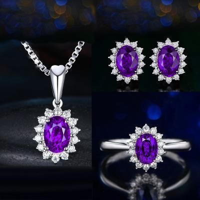 China Environmental Friendly Free Shipping Wholesale New Arrival 925 Sterling Silver Vintage Various Styles  Zirconia Jewelry Sets For Women for sale