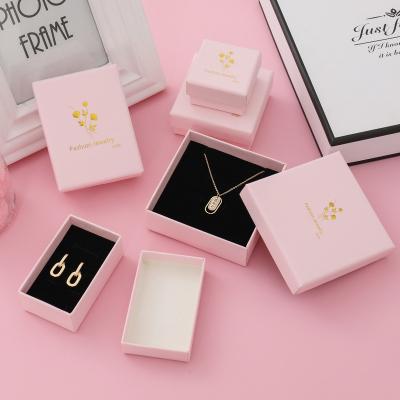 China Beautiful Smooth Custom Logo  New Drawer Type Ring Earring Necklace Bracelet Cardboard Jewelry Box for sale