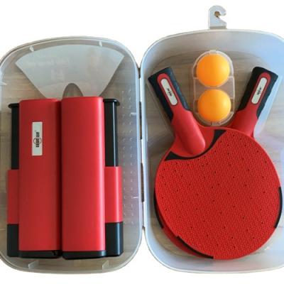 China customized retractable pingpong set portable table tennis with retractable pingpong paddle set with retractable net for sale