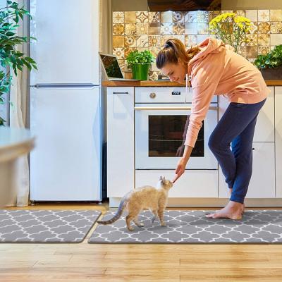 China Kitchen Mat Kitchen Carpet Factory Direct Sales Amazon Washable Cheap Custom Printed Design PVC Anti-fatigue Soft Waterproof Floor Mat for sale